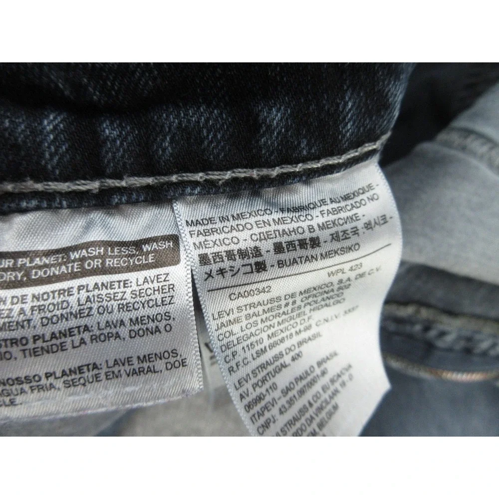 Levi Strauss Mens 505 Regular Straight Blue Denim Jeans 34x30